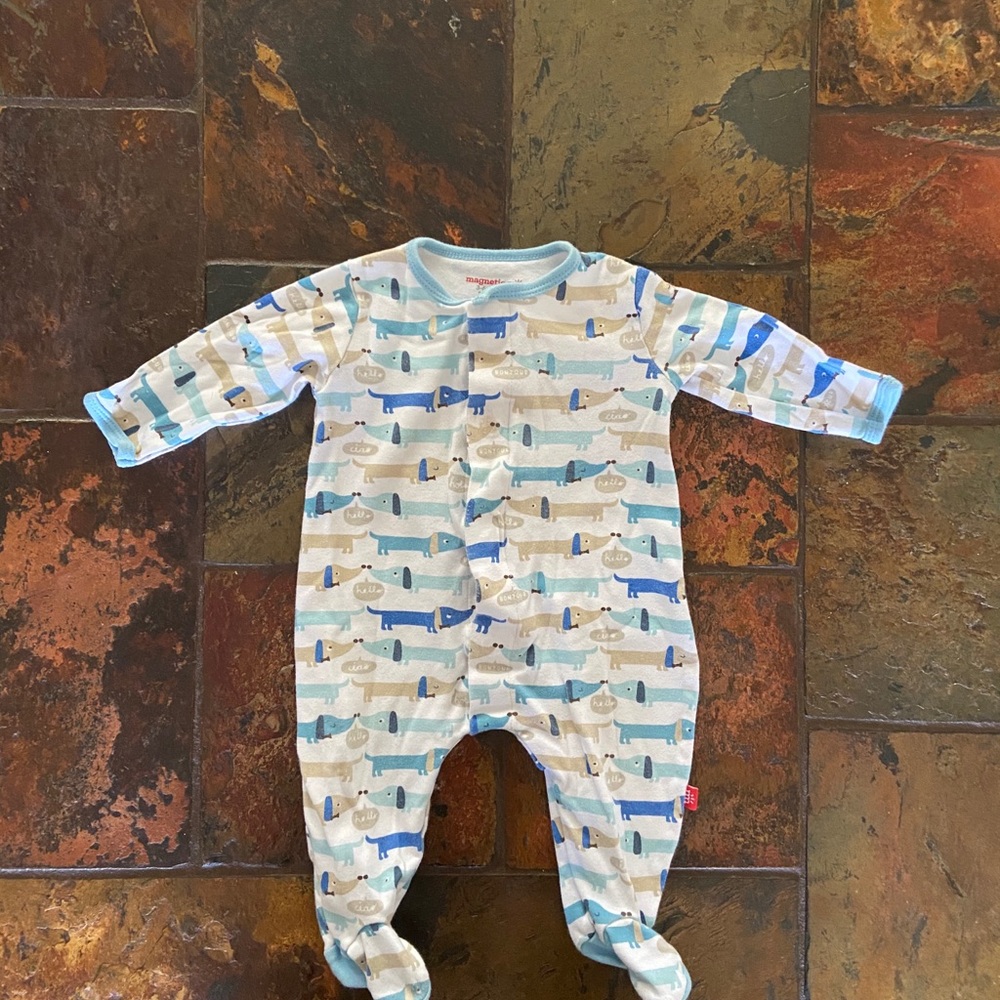 Magnetic Me Footie PJs in Dachshund Print